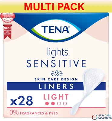 Lights by TENA - Forros de luz - 5 paquetes de 28 - Almohadillas para damas - 60 ml - Imagen 1 de 2