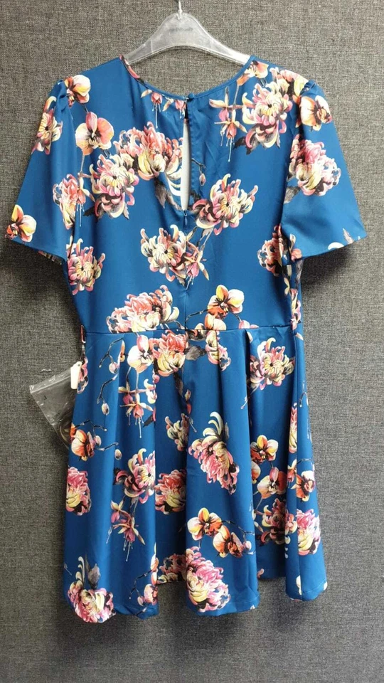 Uttam Boutique Kleid Blumenmuster Gürtel UK 16 LN017 JJ 15 - Bild 3 von 3