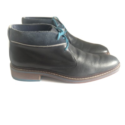 Cole Haan Men’s Chukka Blue Leather Boot Cole Haan Hawthorne Leather Chukka Boot Shoes Navy Blue Mens  main image 4