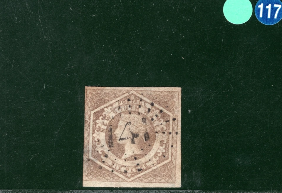 Australia States NSW QV Stamp SG.93 6d Fawn DIADEM Numeral Used Cat £95 LBLUE117 - Image 3 of 4