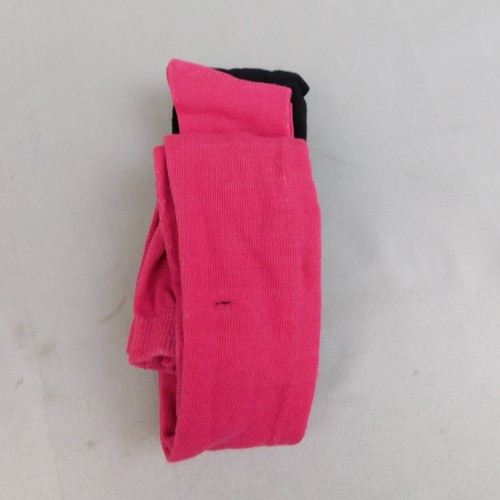 4 Pair Girls Knit Tights Socks Pink Hearts & Unicorn Print 7-8 L/XL #968 - Picture 3 of 8