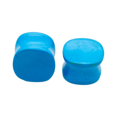 Kristall Ohr Plugs, Türkis Farbe, 8g-54mm Größe, Set Mit 2