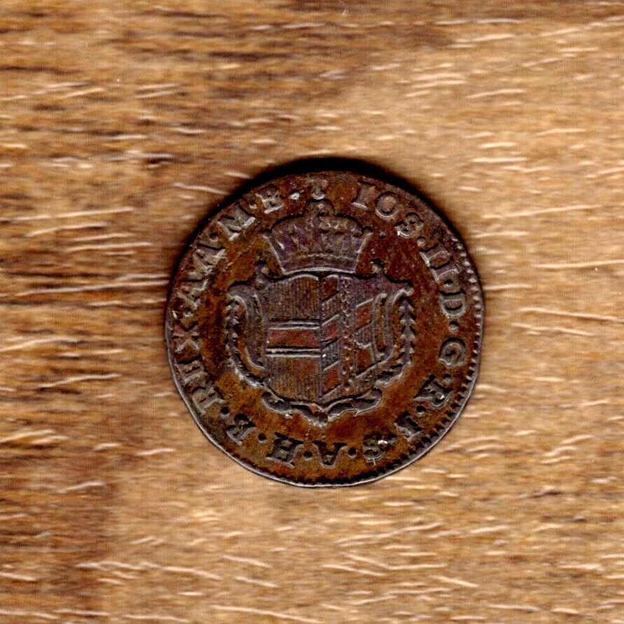 FURTHER AUSTRIA- FANTASTIC HISTORIC TONED  JOSEPH II 1/2 KREUTZER, 1789-H, KM#8 - Image 2 of 3