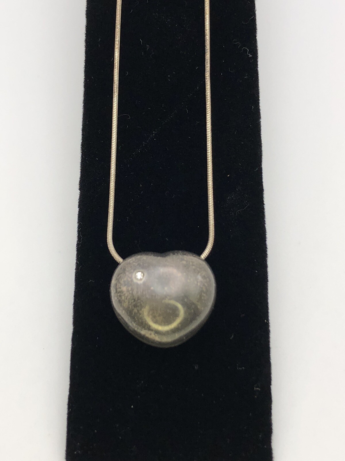 Vintage 925 Solid Sterling Silver Puff Heart Pend… - image 7