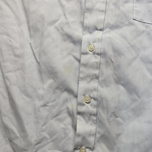 Manhattan Men’s Dress Shirt Light Blue Button-Down Long Sleeve Classic 18.5 35 - Picture 3 of 9