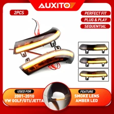 Sequential LED Side Mirror Turn Signal Light For VW Golf GTI EOS Jetta Passat
