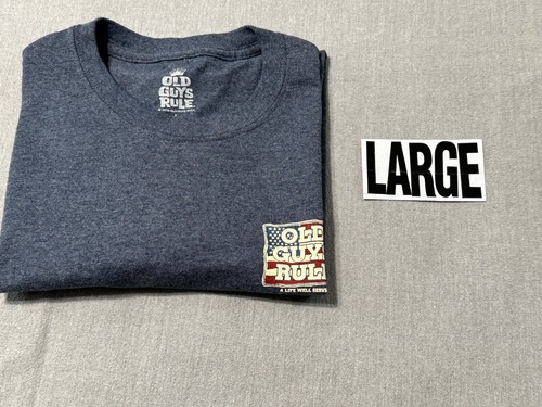 Old Guys Rule Men's T-Shirt Size L - LARGE - Color: BLUE - A Life Well Served - Picture 22 of 24