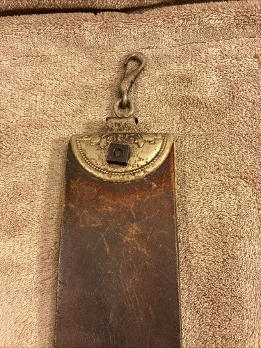Strop Vintage Antique Genuine Sunasack Leather 200 Canton Akron Ohio 24” X 2.5” - Picture 2 of 10