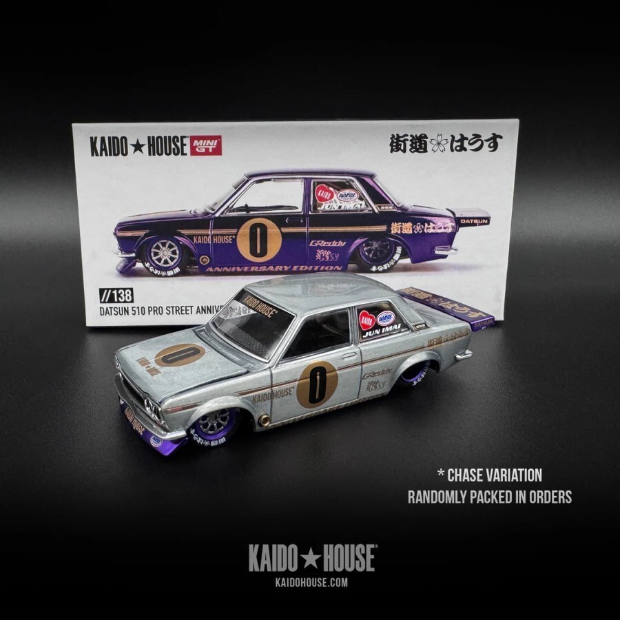 CHASE CAR - Kaido House Datsun 510 Pro Street Chrome Purple CHASE CAR - Kaido House Datsun 510 Pro Street Chrome Purple
