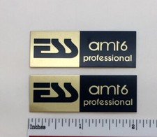 ESS AMT-6 Professional Speaker Badge Logo Emblem Custom Aluminum Pair Free Ship