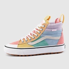 pastel rainbow high top vans