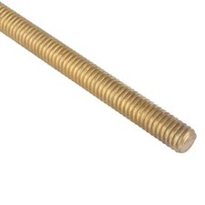 Fully Threaded Rod, 3/8"-24, 3 ft, Steel, Grade B7, Zinc and Yellow Plated
