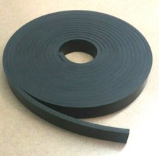 Neoprene Rubber Sheet Solid, Flexible 1/4'' Thick x 2'' W x 25-Ft Roll 60A Duro