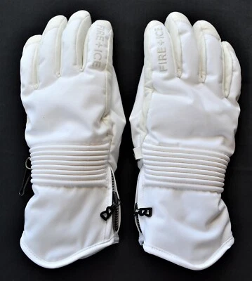 BOGNER FIRE+ICE BOGNER F+I DAMEN SKI HANDSCHUHE WEIß ISA 40% LEDER UVP 169 € Gr 6,5 7 7,5 8 NEU