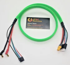 4s XT60 36in Lipo Battery balance Charge Lead Gens Ace T-style 5mm bullet Green