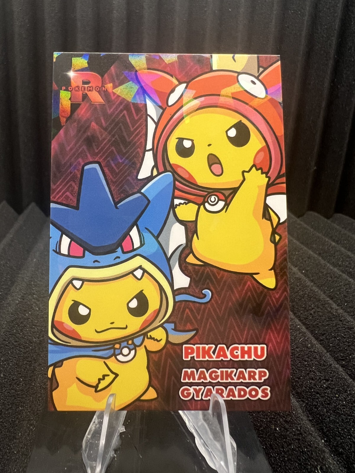 Pikachu Poncho Magikarp & Gyarados - Cracked Ice Holo- Team Rocket Card Database