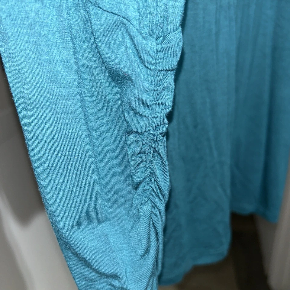 Blusa para mujer Colleen Lopez escote de encaje manga larga 2X verde azulado nueva sin etiquetas Foto 2 de 4