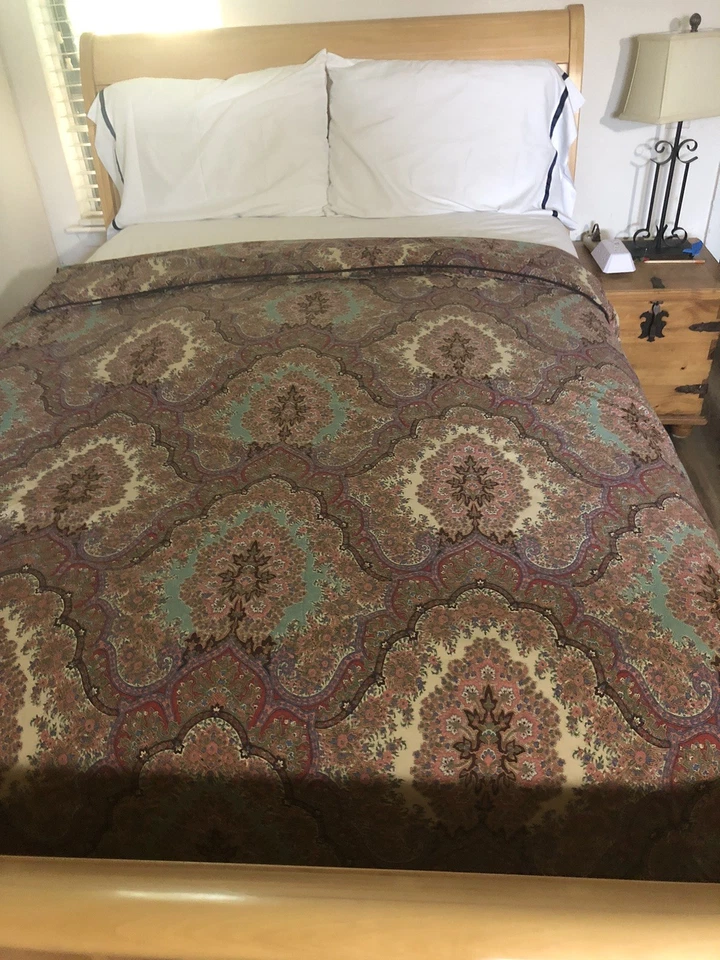 RALPH LAUREN EMERSON PAISLEY TWIN DUVET COVER MULTICOLOR COTTON PERCALE 64x86” - Image 2 of 4