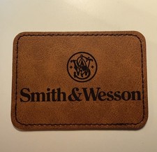 Smith Wesson Iron on Leather Patch 3 X 2 Custom