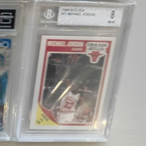 BECKETT  8!!! 1989-90 Fleer - Michael Jordan #21