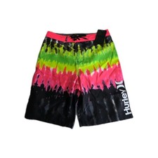 HURLEY BOYS SWIM TRUNKS SIZE 14/27 8.5" INSEAM NWT 38 MULTICOLOR