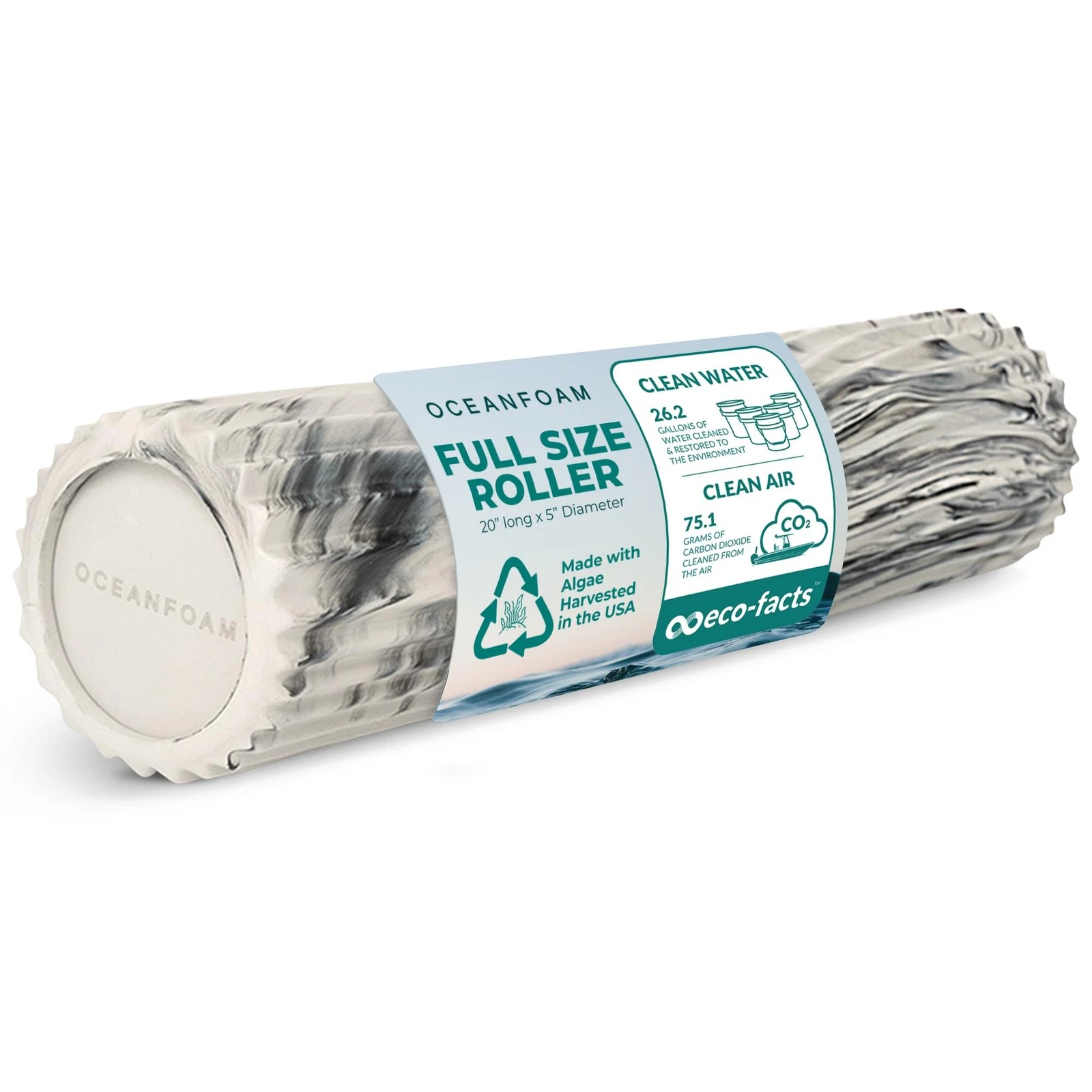 Oceanfoam Tidal Roller Black Marbled Muscle Massage Foam Roller for Back Pa...
Opens in a new window
