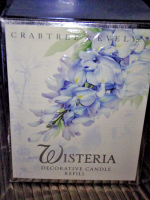 CRABTREE & EVELYN WISTERIA GLYCINE PERFUMED CANDLE JAR New In Box