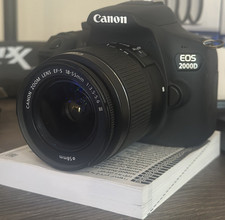Canon EOS 2000D Camera with EF-S 18-55mm Lens  UltimaxX Accessory Bundle, Black