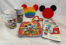 DISNEY Baby MICKEY MOUSE 1st Birthday Party Supplies Bundle Plates Cups Invites