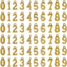 100PCS Number 0 9 Pendants Figures 0-9 Charms Arabic Numerals 0-9 Pendants Bead