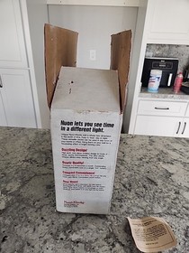 Vintage GEMINI NUON Display BLACKLIGHT Clock Tested Working W/ Original Box