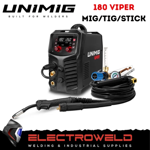 UNIMIG Viper Multi 180 MIG/TIG/STICK Welder - U11638
