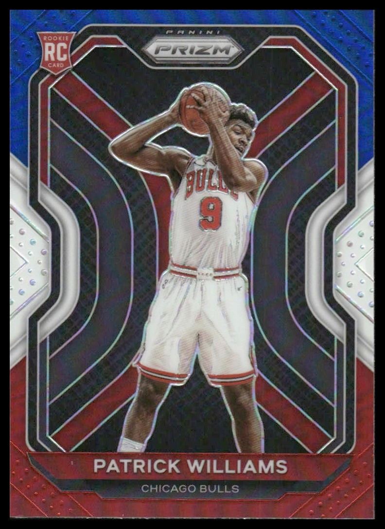 2020-21 Panini Prizm #288 Patrick Williams Rookie Red, White and Blue Bulls