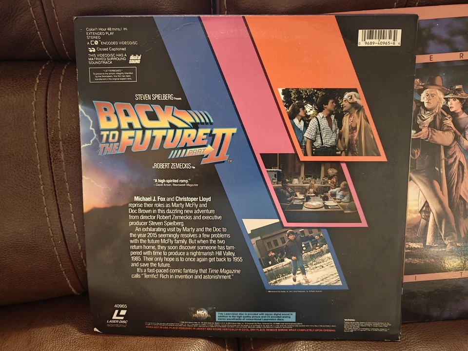 🎬 Back to the Future Trilogy LaserDisc Set, Parts I, II & III, Letterbox Foto 3 de 4