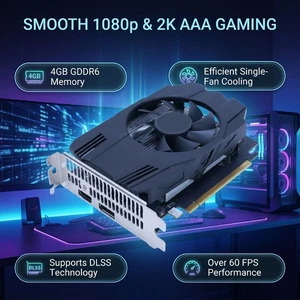 Carte graphique de jeu haute performance 4GB GDDR6 Pour 1080p Excellent jeu