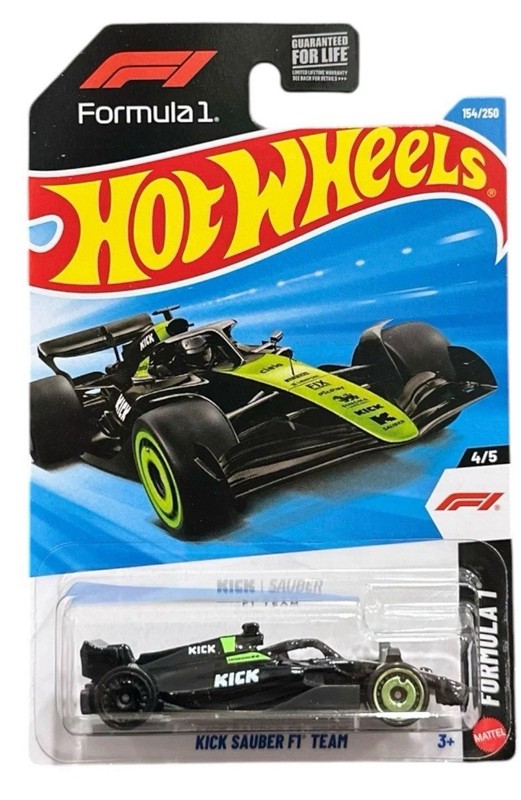 2026 Hot Wheels Formula 1 Kick Sauber F1 Team F1 Race Car 154/250