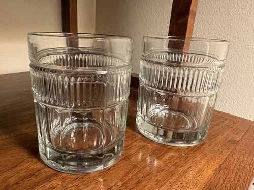 Vintage Set of 2 Anchor Hocking Annapolis Old Fashioned  Barware Glasses