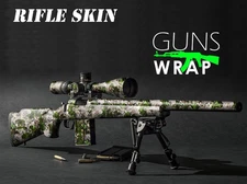 Camo Guns Wrap Skins Premium Vinyl Sticker Matte Rifle Pre-Cut GRASS-3