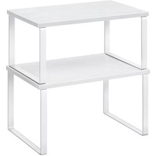 White 11.7 In. X 6.2 In. Wood Countertop Organizer Shelf, Desk Accessories