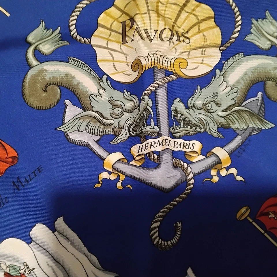 Pavois Hermès Carrè foulard hermes  100% Seta Qualche Difetto Ancora Bello Scarf - Imagen 3 de 4