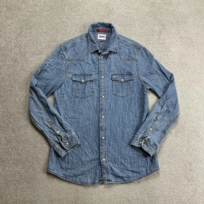 TOMMY HILFIGER Hemd Shirt Jeanshemd Gr M Jeans Western Denim Cowboy 1810 Blau - Bild 1 von 4