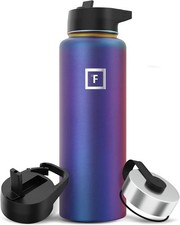 IRON FLASK Camping Hiking Hydration Flask with Straw, Wide Mouth Insulated St