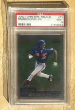 Brandon Phillips 2000 Topps Chrome Traded Rookie Card RC PSA 10 Gem Mint Reds. rookie card picture