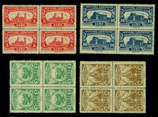 PERU 1930 Child Welfare Congress  Scott # 264-267  mint MNH VF blocks of 4