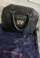 Trussardi Jeans Dome Black Bag - Purse75b461xx- Travel- Nwt