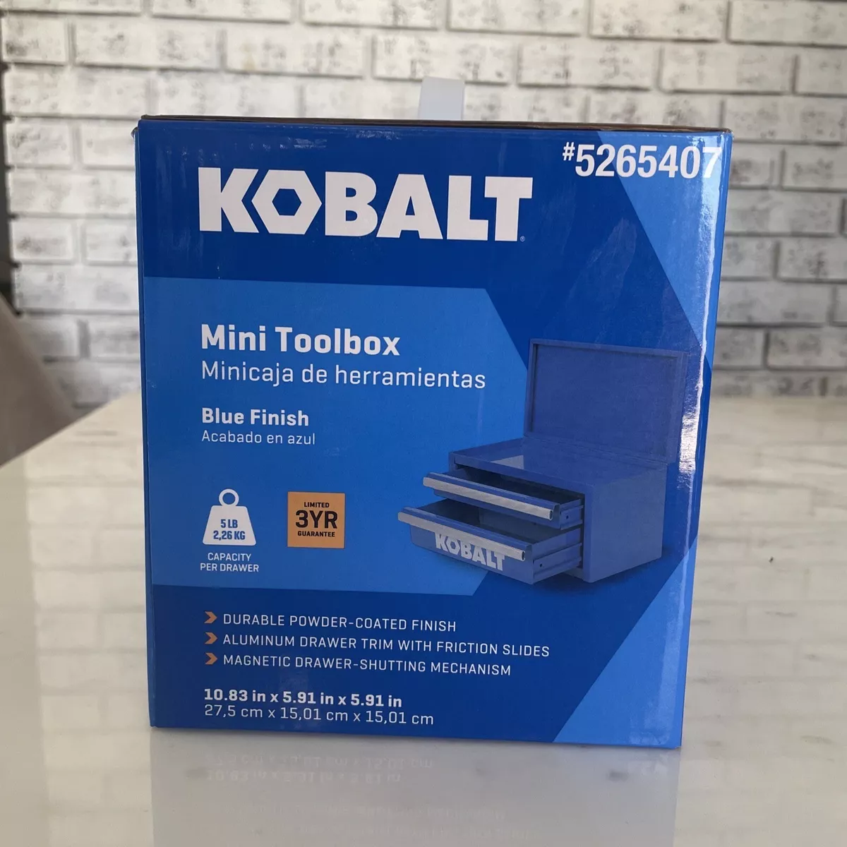 Brand New 25th Anniversary Kobalt Mini Toolbox BLUE Kobalt Mini Tool Box  (NEW) 820909541967