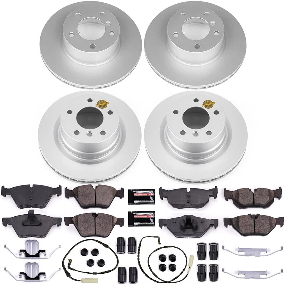 Комплекты тормозных дисков и колодок CRK5766 Powerstop 4 колеса передние и задние для BMW 128i - Изображение 3 из 4