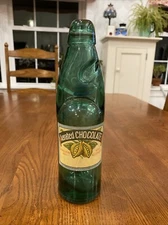 Reproduction Vtg Green TEAL CODD SODA BOTTLE MARBLE Aerated Chocolate Duckworth