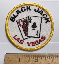 Black Jack Card Game Ace Jack Playing Cards Las Vegas Souvenir Embroidered Patch