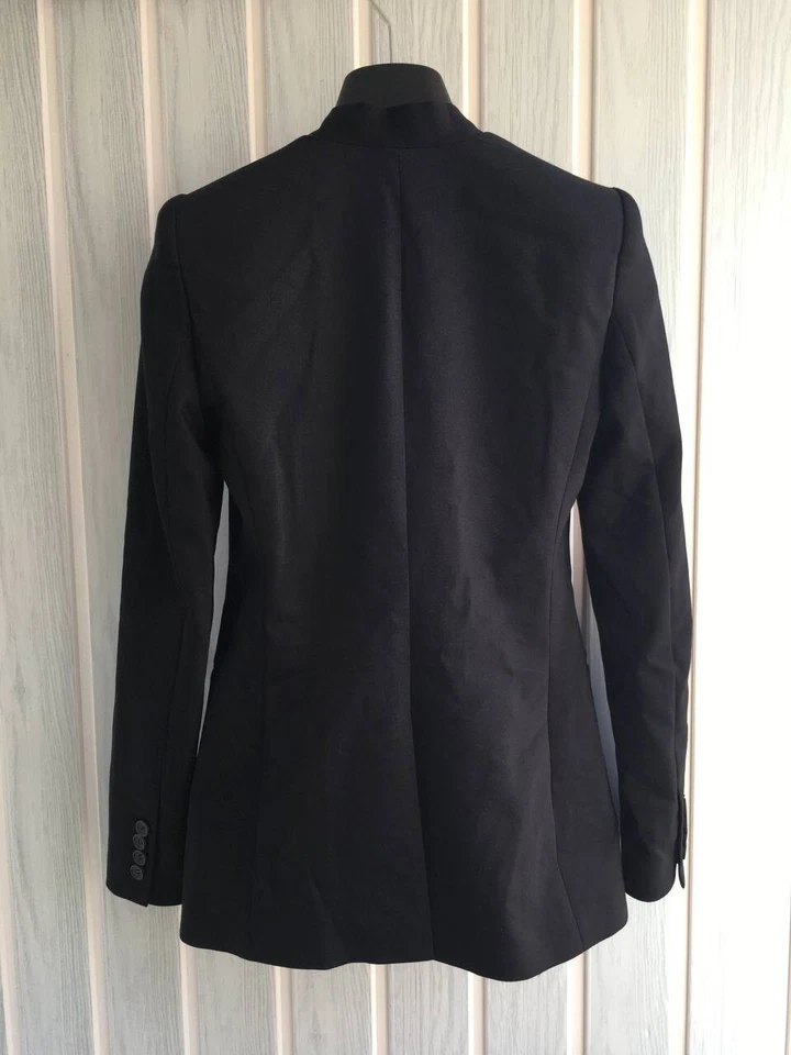 Abrigo Blazer Alice + Olivia Empleado Para Mujer Negro Algodón Botón Nylon Talla 4 Foto 3 de 4